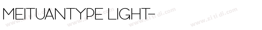 MEITUANTYPE LIGHT字体转换
